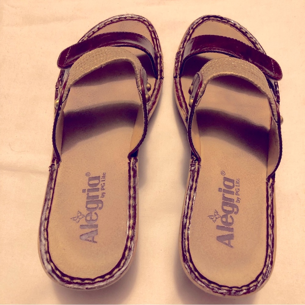 Alegría Lana wedge slip on sandals style,comfort & sport all in one dark cheerry - Picture 7 of 7